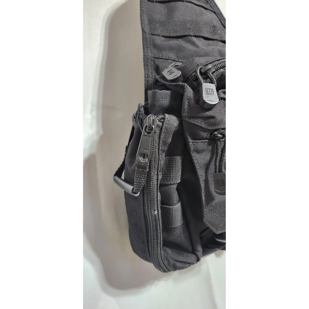 5.11 Tactical Push pack Bag Black Nylon Messenger Sling Shoulder Bag 56180